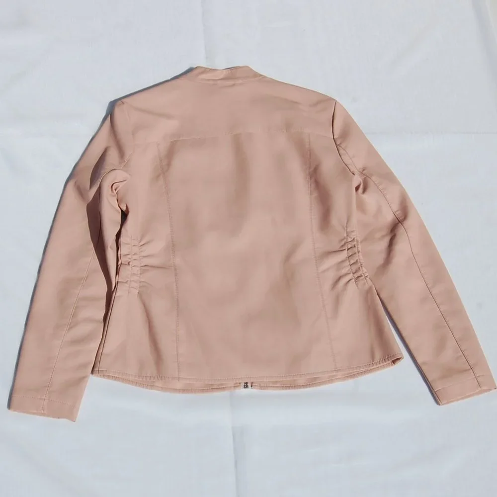 Baccini - Faux Leather Jacket - Light Pink - Size Medium - NWT - Picture 9 of 12